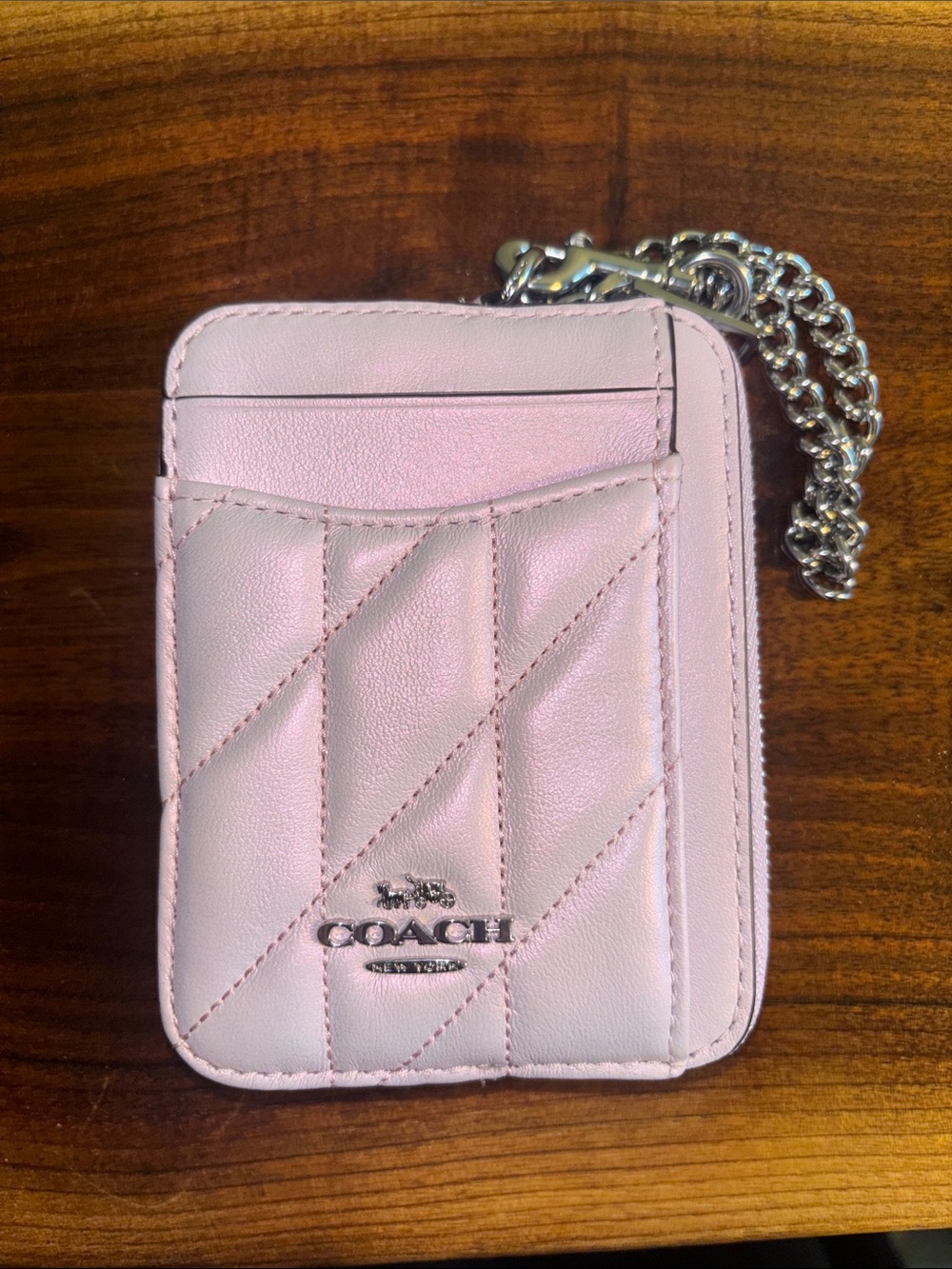 metallic pink Coach Carmen with wallet - Picture 6 of 6